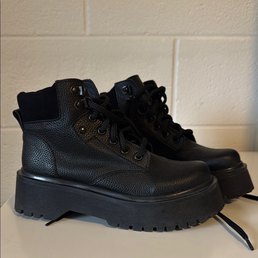 Women's Black Combat Boots